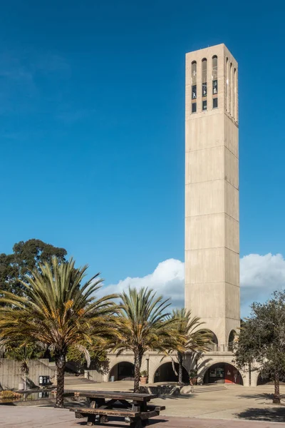 Santa Barbara Califórnia Eua Janeiro 2019 Elegante Alta Bell Tower — Fotografia de Stock