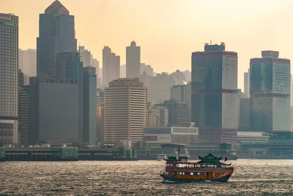 Isla Hong Kong China Mayo 2010 Skyline Parcial Con Center — Foto de Stock