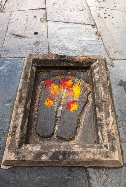 Belur Karnataka India November 2013 Chennakeshava Temple Sacred Footprints Lord — Stok fotoğraf