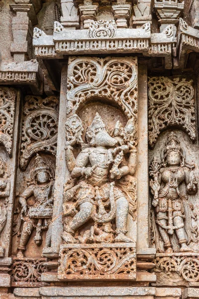 Belavadi Karnataka Indie Listopad 2013 Veera Narayana Świątyni Wisznu Jego — Zdjęcie stockowe