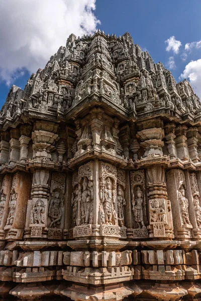 Belavadi Karnataka Hindistan Kasım 2013 Veera Narayana Tapınağı Kahverengi Taş — Stok fotoğraf
