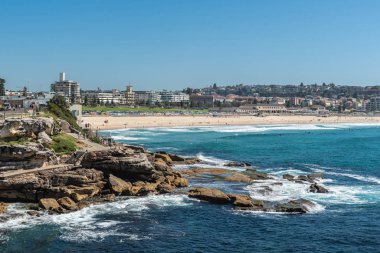 Mackenzies Point ile Bondi plaj ön, Sydney Avustralya.