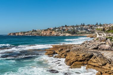 Rocky Shore Lines Güney ve Kuzey Bronte Beach gelen, Sydney A