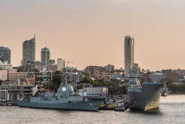 Kraliyet Avustralya Donanma Mirası Merkezi 'nde donanma gemileri, Sydney Aust
