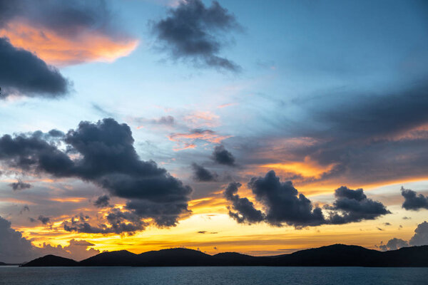 Pre-sunrise skies over Torres Straits Islands Archipelago, Austr