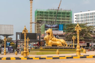 Golden Lions kavşağıdoğu tarafı, Sihanoukville Kamboçya.