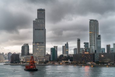 Shangri-La otel erken sabah, Hong Kong Chi kowloon silueti