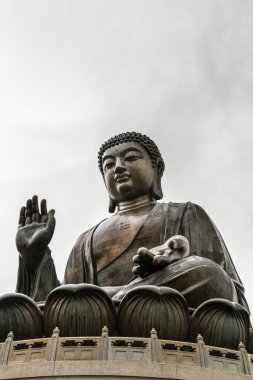 Frontal view of Tian Tan Buddha, Hong Kong China.
