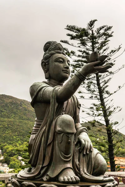 Closeup, Tian Tan Buddha, Hong sunan Altı Devas biri — Stok fotoğraf