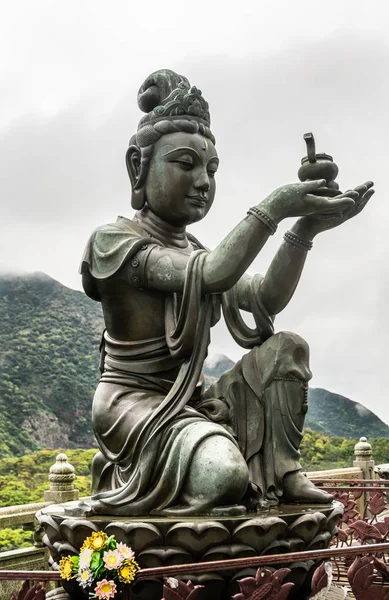 Closeup, One of the Six Devas offering to Tian Tan Buddha, Hong Royalty Free Stock Photos