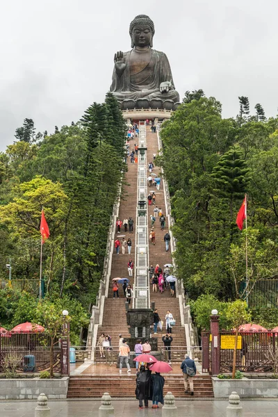 Riesenbuddha auf dem Hügel, hong kong china. — Stockfoto