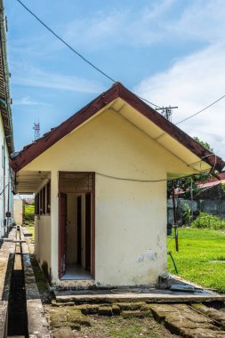 Makassar, Güney Sulawesi'deki Rotterdam Fort'ta tuvalet binası