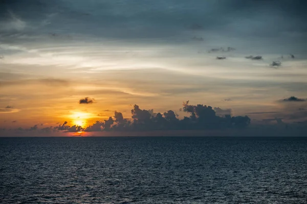 Sunset over Makassar Strait, South Sulawesi, Indonesia. — Stock Photo, Image