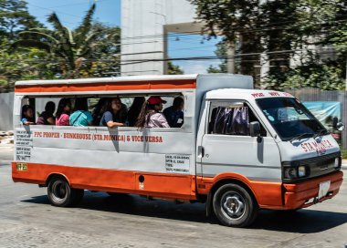 Private people transport in Puerto Princesa, Palawan, Philippine clipart