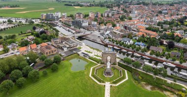 Görünüm ıjzertoren gelen Crypt ve Diksmuide, Flanders, Belçika.