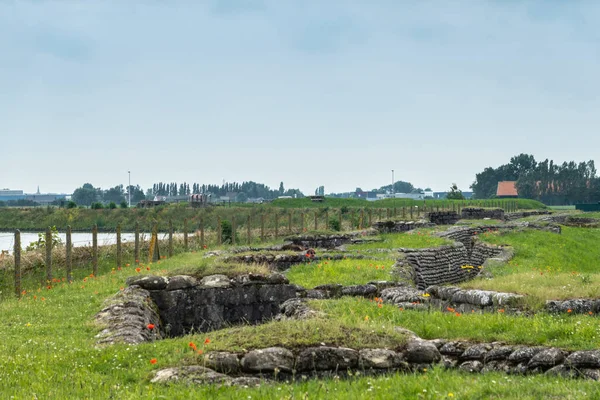 Em Flandres Campos as papoulas sopram, Diksmuide, Flandres, Belgiu — Fotografia de Stock