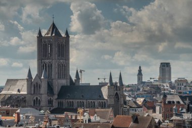 Gent, Flanders, Belçika 'daki Sint Niklaas Kilisesi.