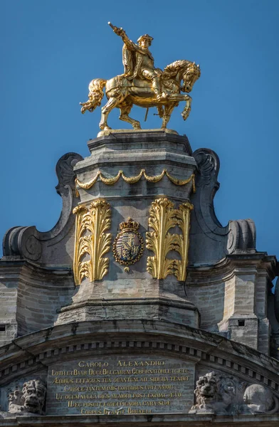 Gable de la casa L 'Arbre d' Or en Grand Place, Bruselas Bélgica . — Foto de Stock