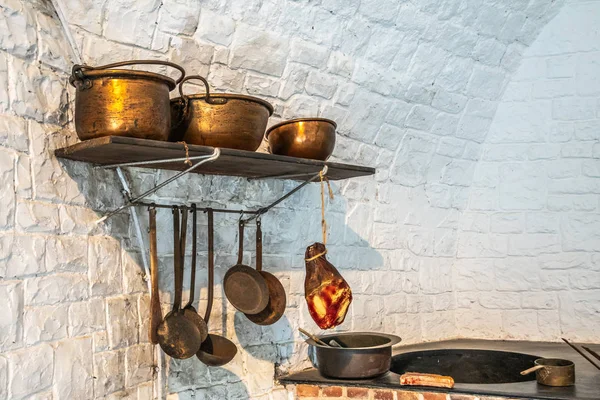 Escena de cocina en Citadelle of Dinant, Bélgica . — Foto de Stock