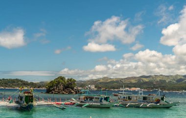 Manoc-Manoc, B üç outrigger gemileri ile Cagban İskele sliman