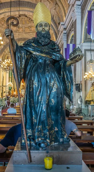 Estátua de Santo Agostinho de Hipona na igreja de San Augustin, Manil — Fotografia de Stock