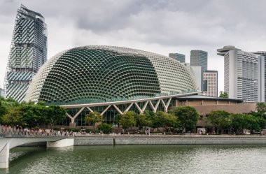 Jw Marriott Kulesi, Esplanade Tiyatrosu kubbesi ve daha fazlası, Singapur.