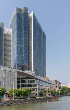 Singapur Nehri boyunca Merkez Kule, Singapur.