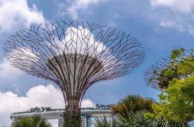 Supertree Marina Bay Sands önünde Bahçeler Bay, Si tarafından