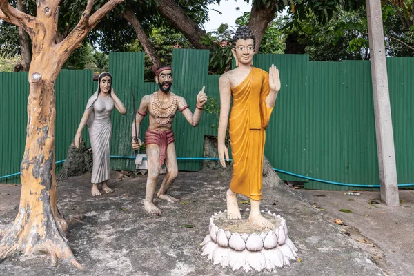 Buddha rettet Angulimala vor der Begehung einer Sünde bei wang saen suk m — Stockfoto