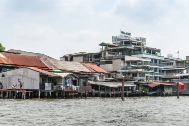 Chao Phraya Nehri kıyısındaki Riva Arun Oteli, Bangkok Tayland.