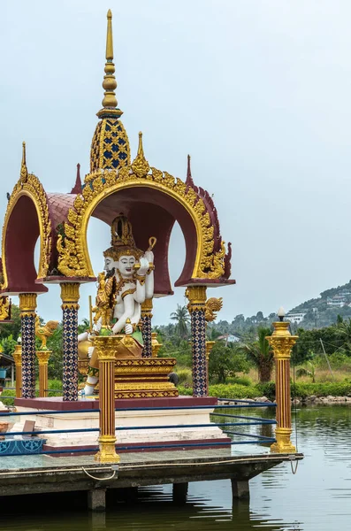 Άγαλμα Μπράχμα στο Wat Laem Suwannaram Κινέζικος Βουδιστικός Ναός, Ko — Φωτογραφία Αρχείου