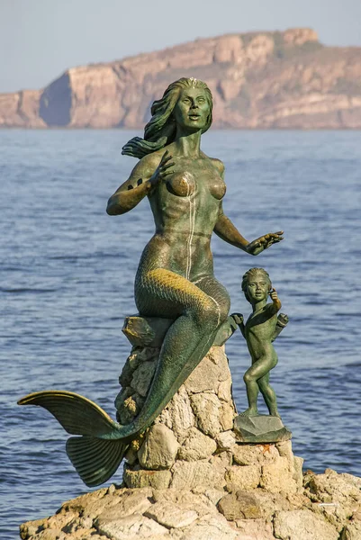 Mazatlan Mexico April 2008 Closeup Reina Los Mares Green Bronze — Stock Photo, Image