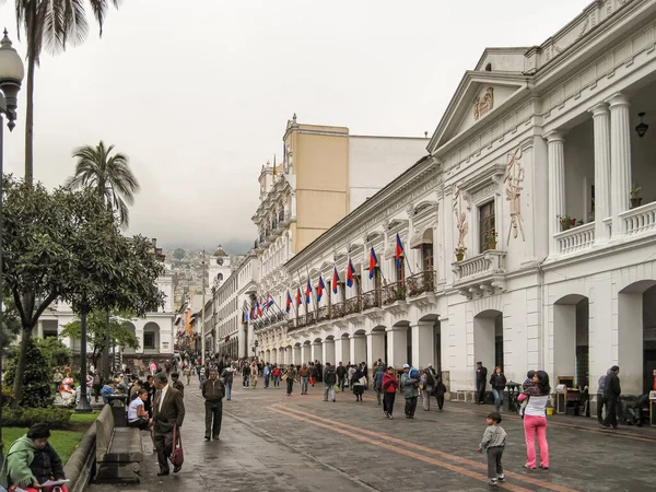 Quito Ecuador December 2008 Palacio Arzobispal Gevel Aan Noordoostelijke Kant — Stockfoto