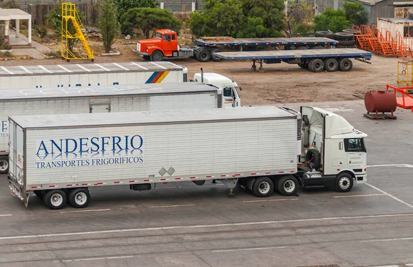 Coquimbo Chile December 2008 White Refrigerator Truck Andesfrio Company Parked — Stock Photo, Image