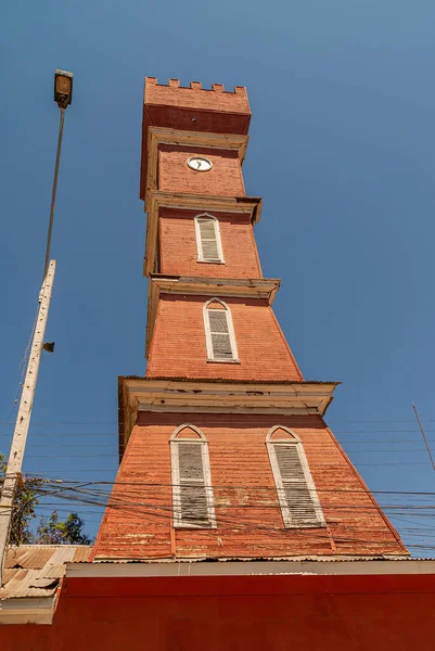 Vicuna Şili Aralık 2008 Şehir Merkezi Plaza Gabriela Mistral Kırmızı — Stok fotoğraf