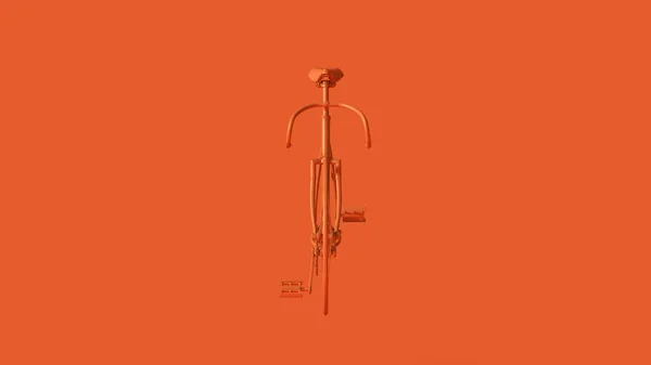 Arancione Ingranaggio Fisso Racing Bike Vista Laterale Illustrazione Rendering — Foto Stock