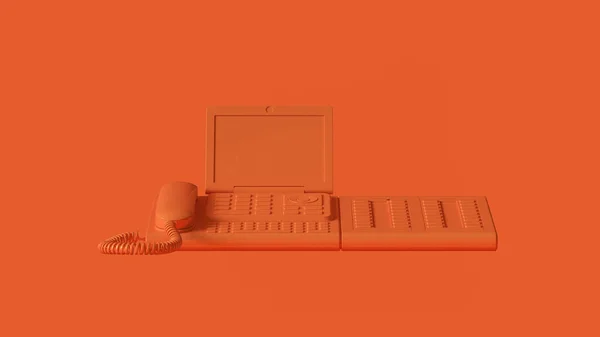 Illustrazione Orange Office Phone Rendering — Foto Stock