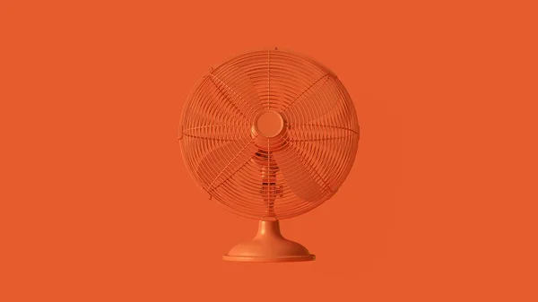 Orange Office Cooling fan 3d illustration 3d render