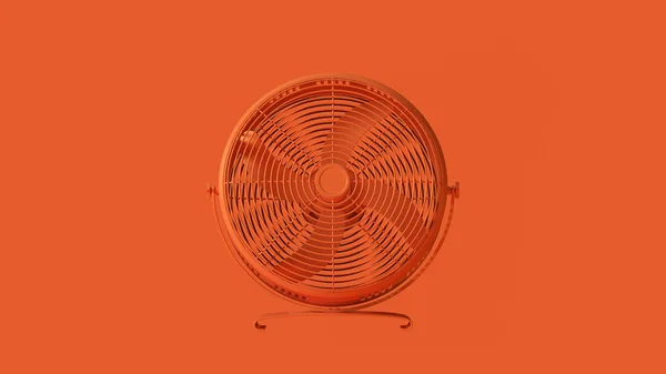 オレンジオフィス冷却ファン3Dイラスト3Dレンダリング — ストック写真