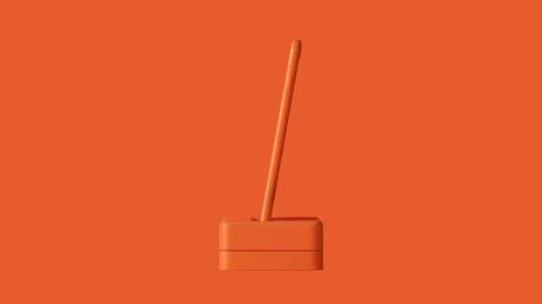 Orange Handy Und Ladegerät Seitenansicht Illustration Rendering — Stockfoto