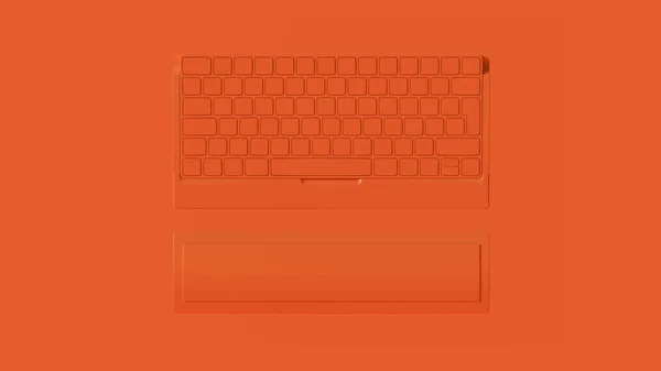 Πορτοκαλί Μικρό Πληκτρολόγιο Και Βραχίονα Ανάπαυσης Απεικόνιση Απόδοση — Φωτογραφία Αρχείου