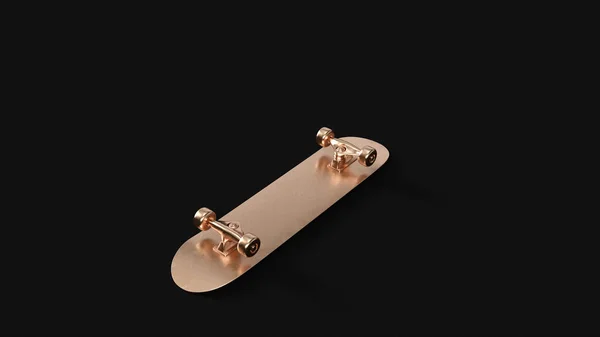 Brass Skateboard Illustration Rendering — Stock Photo, Image