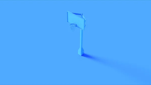 ブルーバスケットボールフープ3Dイラスト3Dレンダリング — ストック写真