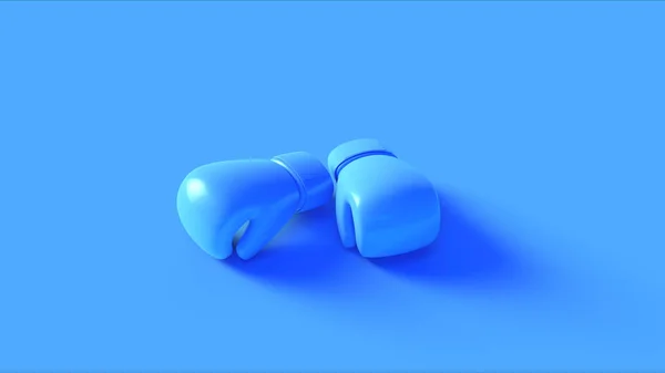 Blue Boxing Handschoenen Illustratie Rendering — Stockfoto