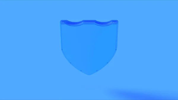 Placa Escudo Azul Ilustración Renderizado —  Fotos de Stock