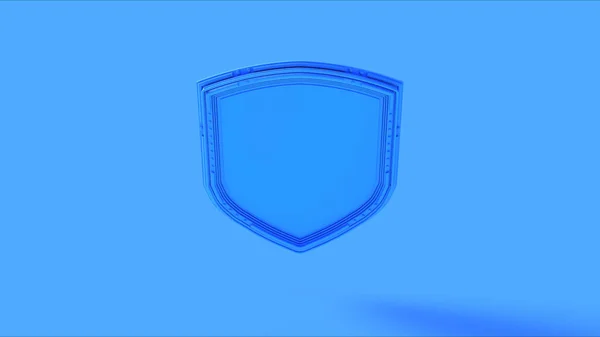 Blue Shield Badge Illustrazione Rendering — Foto Stock