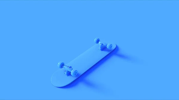 Niebieski Skateboard Ilustracja Rendering — Zdjęcie stockowe