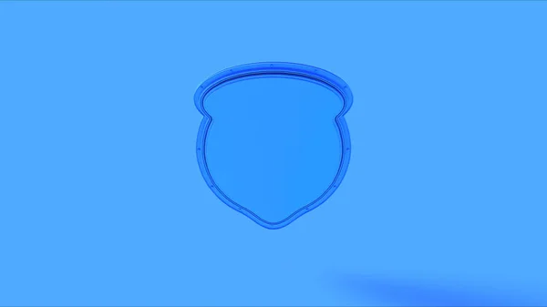 Azul Escudo Emblema Ilustração Renderização — Fotografia de Stock