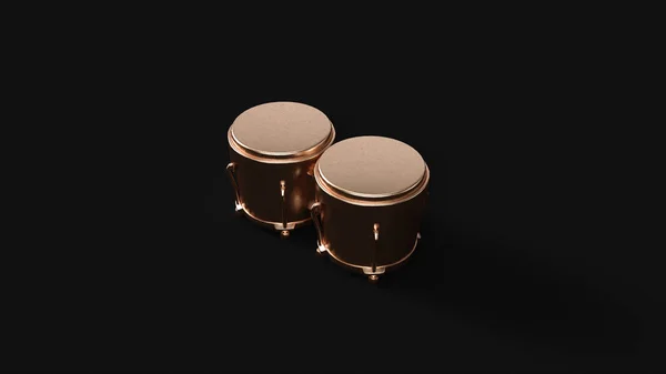 Ottone Bongos Illustrazione Rendering — Foto Stock