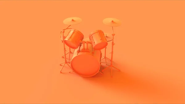 Turuncu Drum Kit Illüstrasyon — Stok fotoğraf
